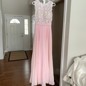 A-line pink dress
